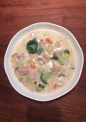 鶏肉と木の子のホワイトシチュー-レシピのメイン写真