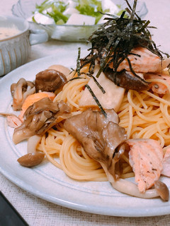 秋鮭とたっぷりきのこのパスタ-レシピのメイン写真