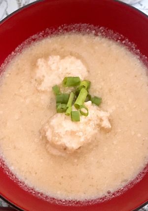 ♡鶏団子入り豆乳味噌汁♡-レシピのメイン写真