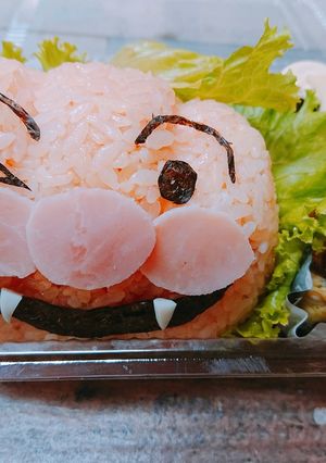 カボチャアンパンマン キャラ弁♪♪-レシピのメイン写真