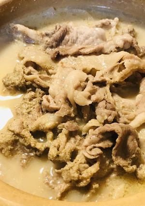 豆乳鍋つゆでつくる●豚汁風豚細切れ肉の鍋-レシピのメイン写真