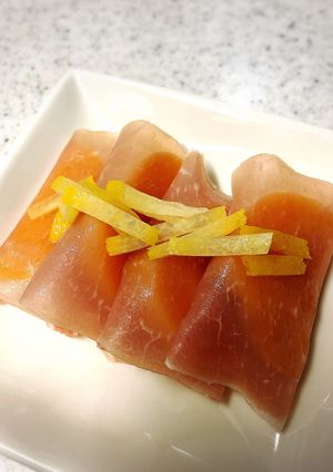生ハムのさつまいもレモン煮巻き-レシピのメイン写真