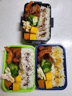 ☆高校生娘と小学生息子と私の弁当☆125-レシピのメイン写真