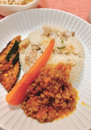 シンガポールチキンライス キーマがけ-レシピのメイン写真