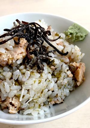 鮭缶と海苔の炊き込みご飯-レシピのメイン写真