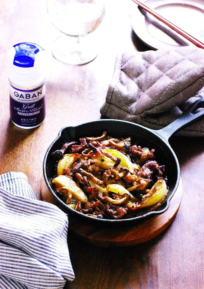 ラム肉と玉ねぎとしめじのグリル焼き-レシピのメイン写真