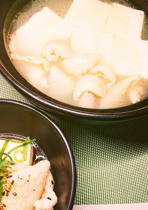 簡単!鶏皮DEコラーゲンたっぷり湯豆腐♪-レシピのメイン写真