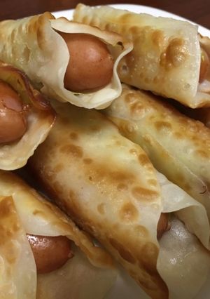 余った餃子の皮でソーセージ巻き-レシピのメイン写真
