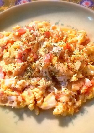 ♥簡単！ハムと舞茸とキャベツのオムレツ-レシピのメイン写真