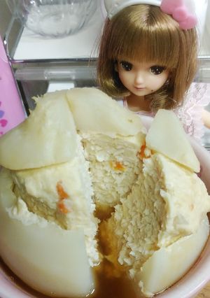 リカちゃん♡かぶ丸ごと蒸し(鶏ひき肉入)-レシピのメイン写真