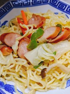 塩焼きそば ウインナー入り。-レシピのメイン写真