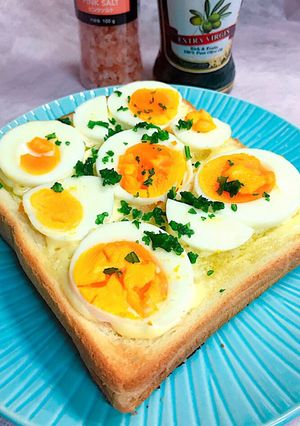 朝食に♪マヨとオリーブオイルのトースト3-レシピのメイン写真