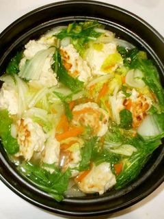 鶏肉団子鍋♪簡単-レシピのメイン写真