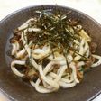 麻婆茄子の焼きうどん