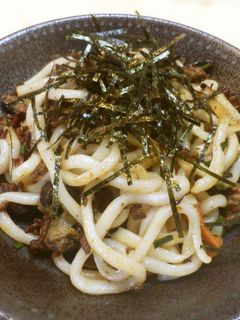 麻婆茄子の焼きうどん-レシピのメイン写真