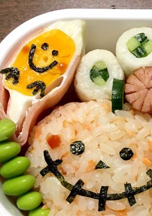 ハムたまゴースト ハロウィンお弁当に！-レシピのメイン写真