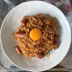 黄身のせ！チキンラーメン焼きそば！-レシピのメイン写真