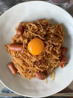 黄身のせ!チキンラーメン焼きそば!-レシピのメイン写真