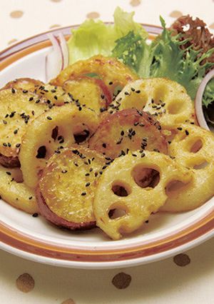 さつまいもとれんこんの甘酢炒め-レシピのメイン写真
