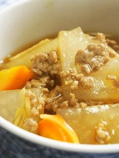 大根・人参の和風ミンチカレー煮♪-レシピのメイン写真