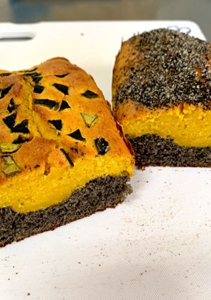 パウンドケーキ黒ごま×かぼちゃ（2本用）-レシピのメイン写真