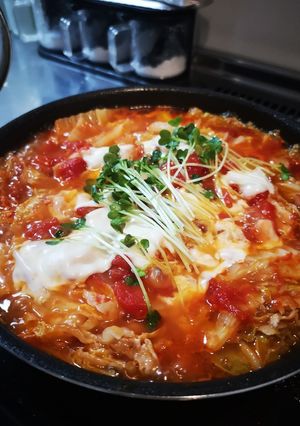 豚バラ×白菜のミルフィーユほっとトマト鍋-レシピのメイン写真
