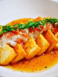 厚揚げ&梅おろしのあんかけステーキ♡-レシピのメイン写真