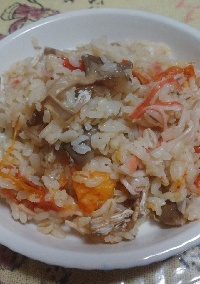 カニカマトマト炊き込みご飯(簡単)-レシピのメイン写真