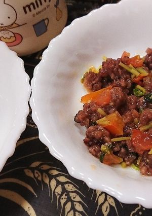 離乳食☆豆苗とトマトのひき肉炒め-レシピのメイン写真