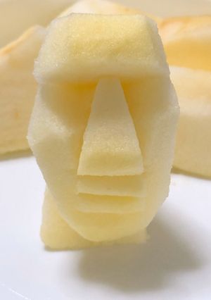 ヒマな時作る 楽しいりんごの飾り切り-レシピのメイン写真