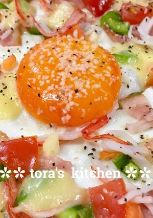 元気が出る☘️カラフルオープンエッグ-レシピのメイン写真