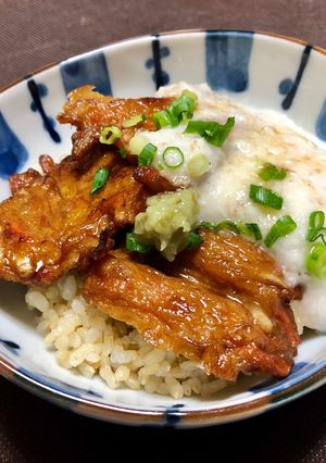 薩摩揚げのとろろ丼＊玄米＊ダイエット-レシピのメイン写真