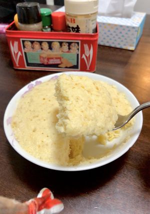材料5つ★片栗粉のふんわりレンジケーキ-レシピのメイン写真