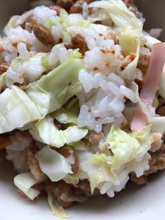 納豆と鶏そぼろのサラダご飯-レシピのメイン写真