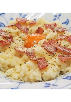 速い易しい美味しいカルボナーラリゾット-レシピのメイン写真