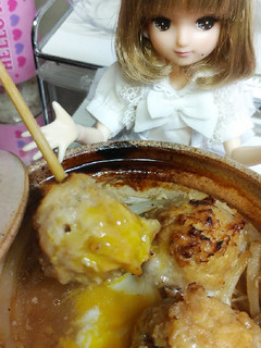 リカちゃん♡冷食?月見 つくね もやし鍋-レシピのメイン写真