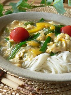 エスニックなニラ玉あんかけにゅうめん-レシピのメイン写真