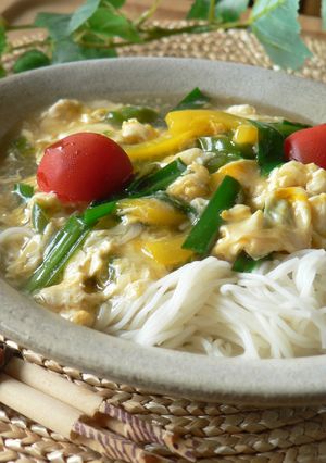 エスニックなニラ玉あんかけにゅうめん-レシピのメイン写真