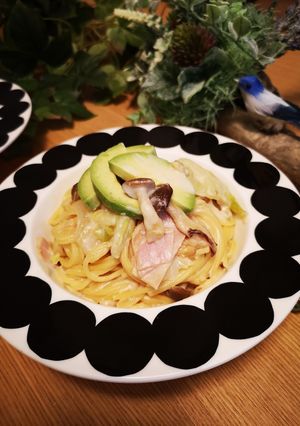 クリームシチューのルーdeクリームパスタ-レシピのメイン写真