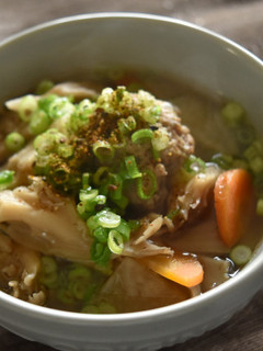 舞茸とサンマのつみれの潮汁-レシピのメイン写真
