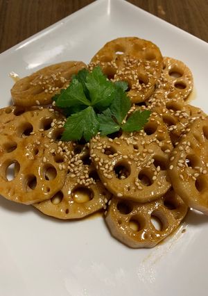簡単おつまみ☆レンコンの甘辛ステーキ-レシピのメイン写真