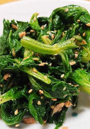 簡単！セロリの葉っぱとツナのあえ物♪-レシピのメイン写真