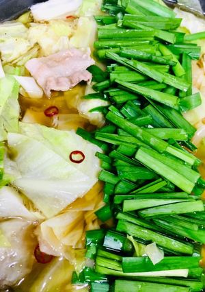 豚バラ肉でモツ鍋風-レシピのメイン写真