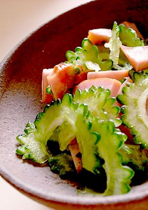 ほろにが♪ゴーヤと焼豚のゴマドレ和え鉢-レシピのメイン写真