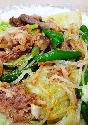 牛こま切れのコチュジャン炒め。-レシピのメイン写真