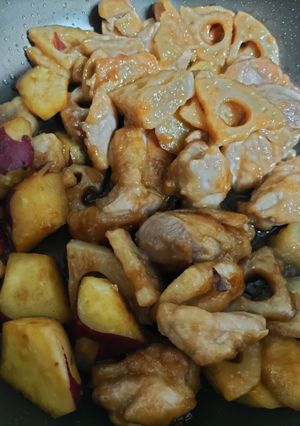 鶏もも肉れんこんさつまいも甘酢あえ-レシピのメイン写真