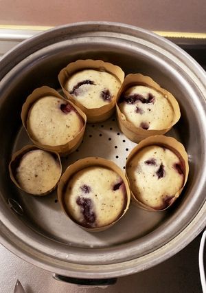 MrsWongちのダブルベリー蒸しケーキ-レシピのメイン写真