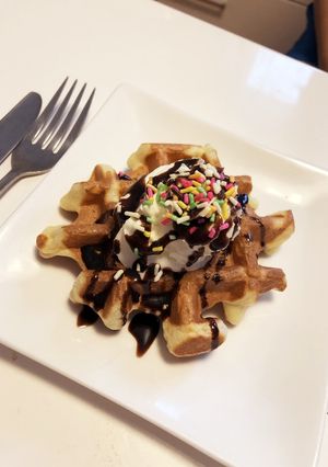 サクフワ感動！アメリカンワッフル-レシピのメイン写真