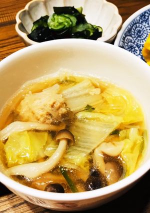 肉団子のちゅるちゅるスープ-レシピのメイン写真