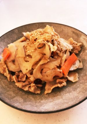 旦那がつくる豚バラれんこんきんぴら風-レシピのメイン写真